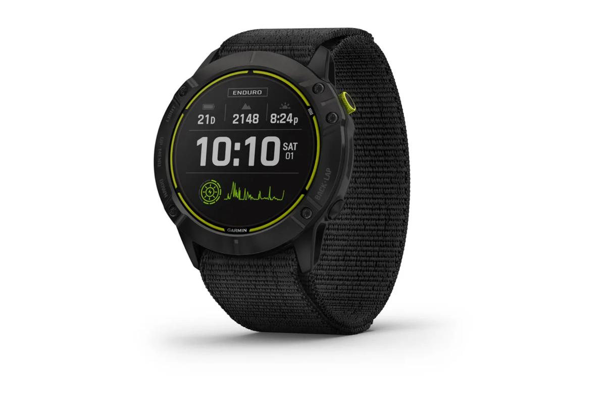 GPS Watch Endura Carbon Grey DLC Titanium with Black Strap