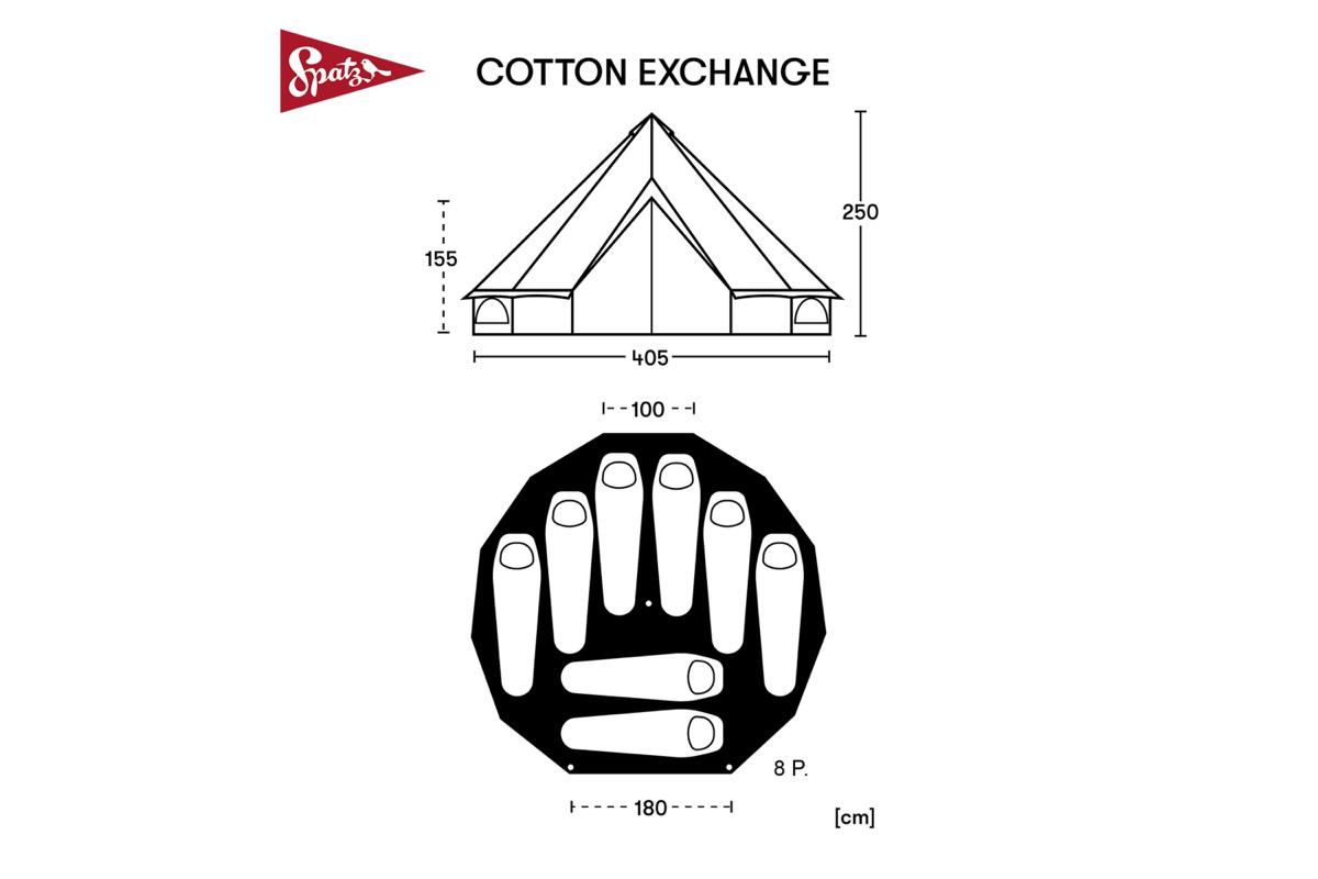 Spatz Tent Cotton Exchange Hazel Brown