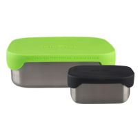 SuperHero DUO SST Lunchbox 0,8 L + Snackbox 0,3 L Green